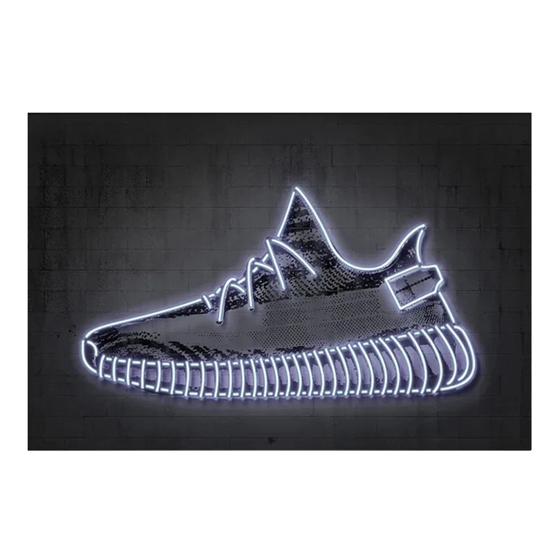 Neonowe sneakersy - plakat do pokoju chłopca Wzór 7