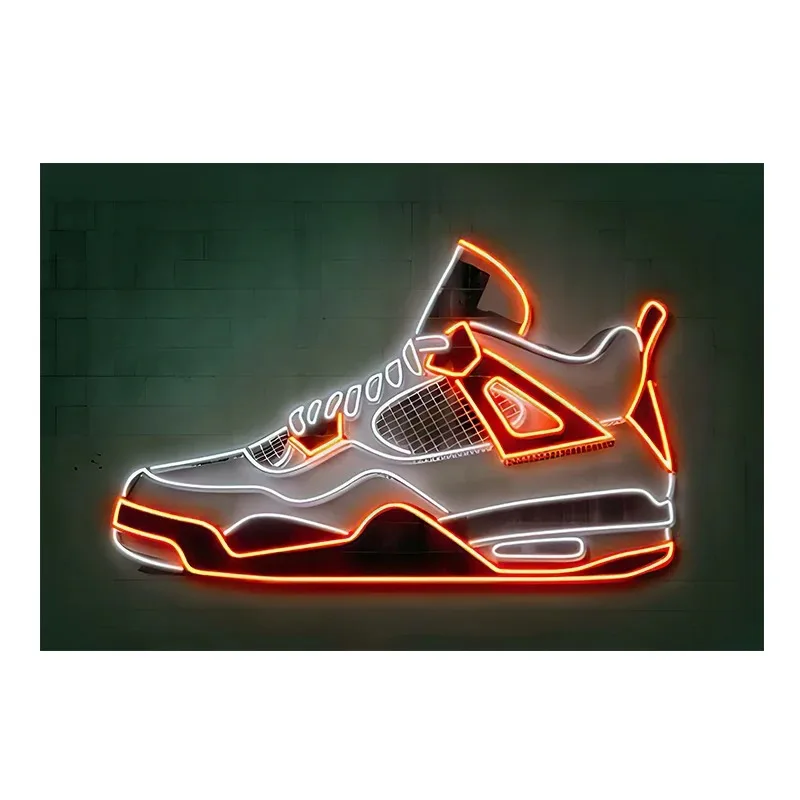 Neonowe sneakersy – plakat do pokoju chłopca Wzór 9