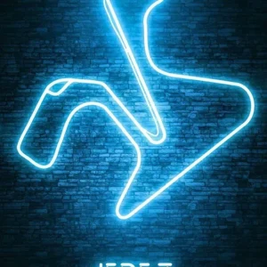 Neonowy tor F1 - plakat motoryzacyjny Knikong 13