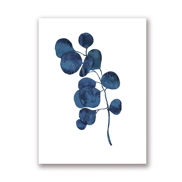 Niebieskie kwiaty – plakat botaniczny Burgundia