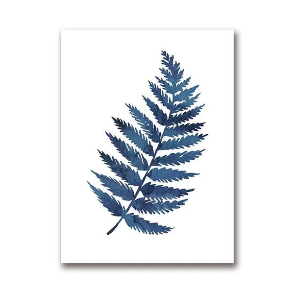 Niebieskie kwiaty – plakat botaniczny Czerwony