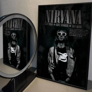 Plakat Nirvana Kurt Cobain Fioletowy