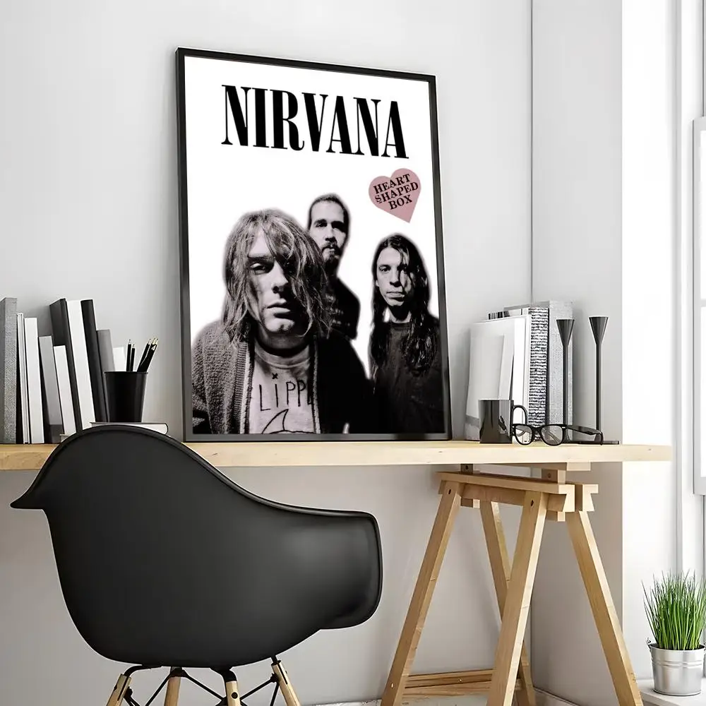 Nirvana - plakat zespołu rockowego Czerwony