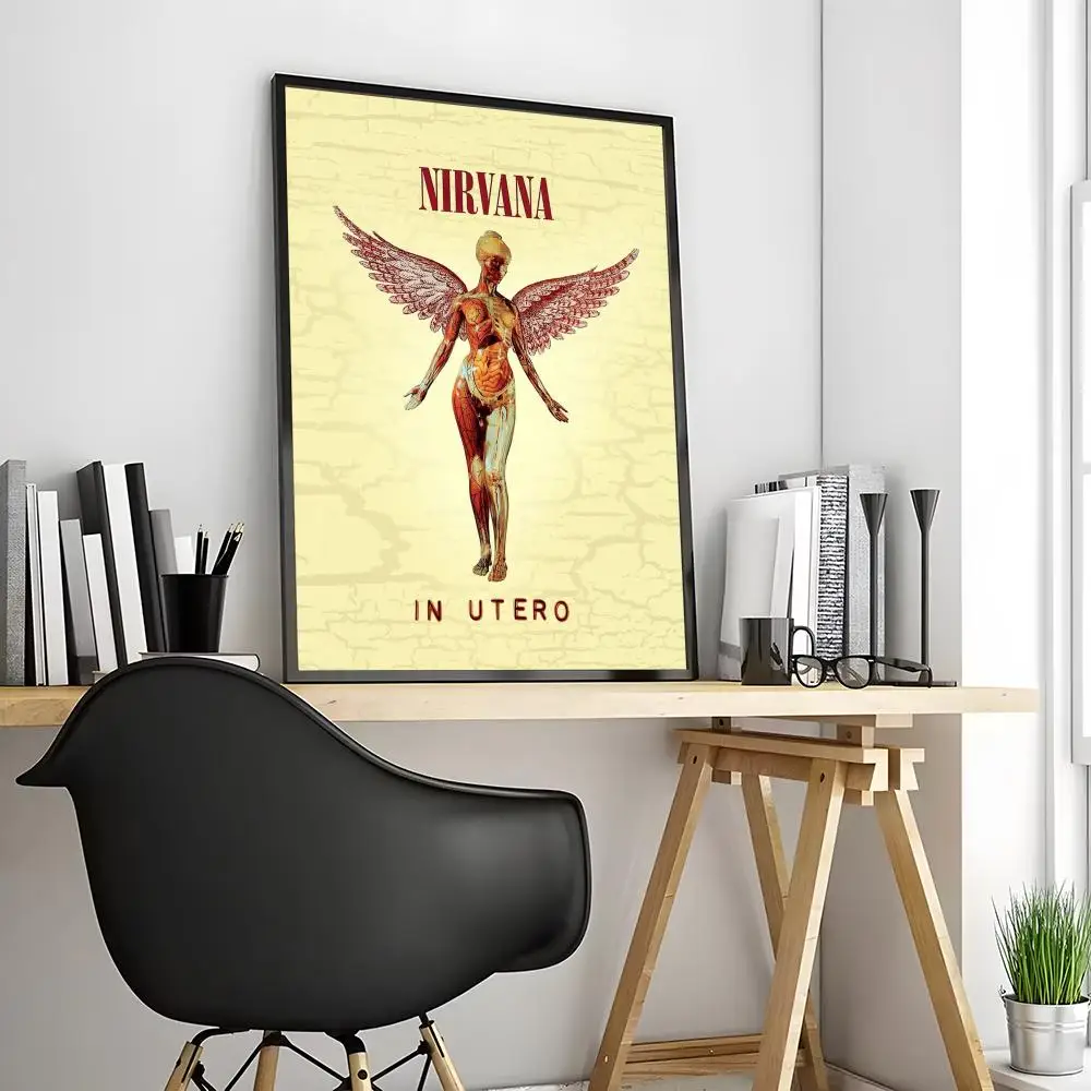 Nirvana - plakat zespołu rockowego Fioletowy