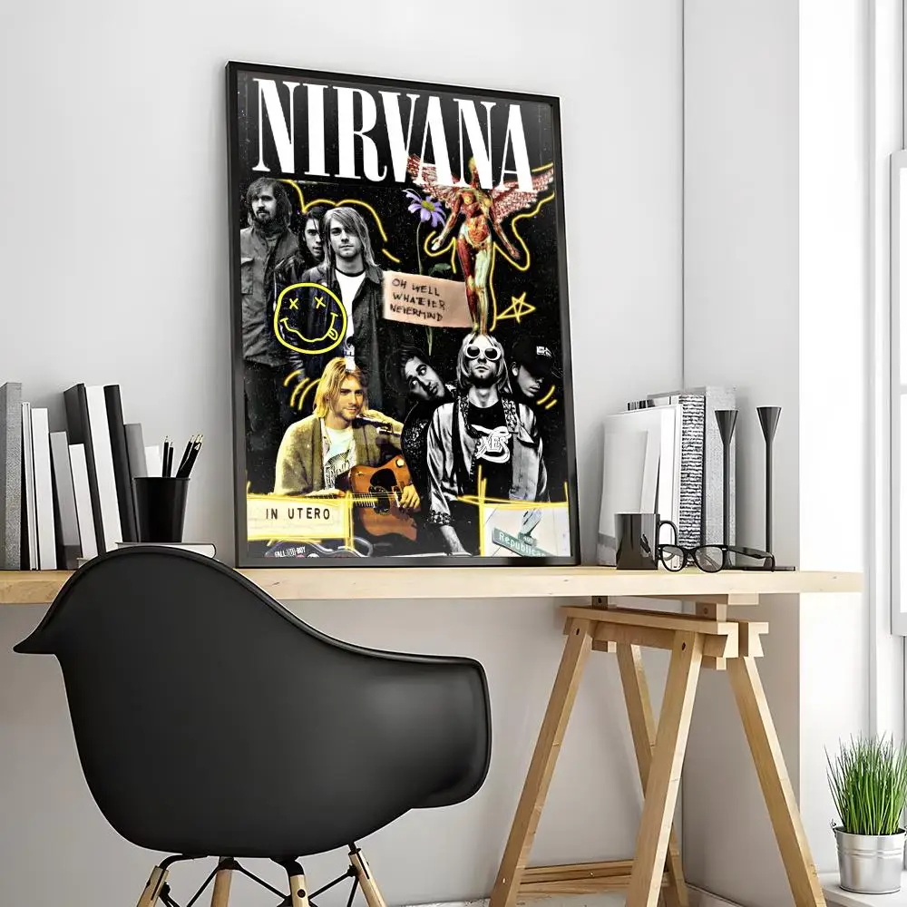 Nirvana - plakat zespołu rockowego Pomarańczowy