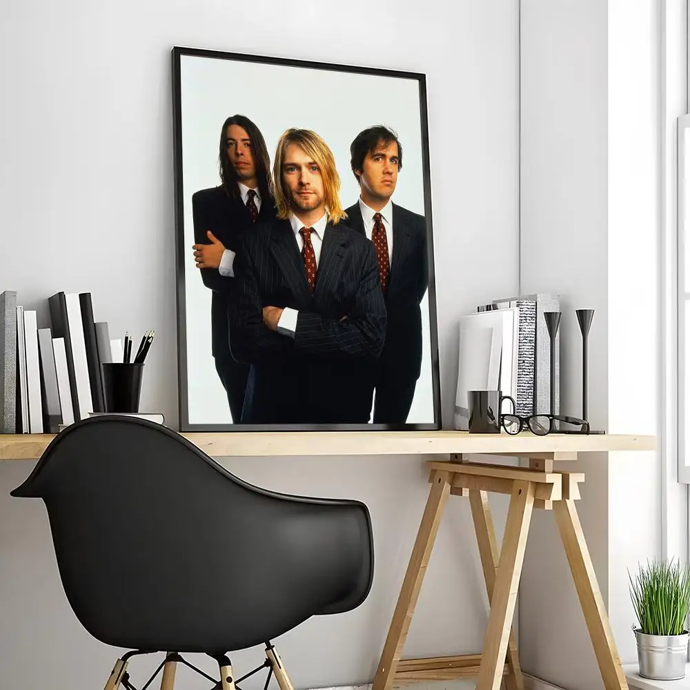 Nirvana - plakat zespołu rockowego żółty