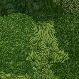 Nordycki las - plakat botaniczny Biały
