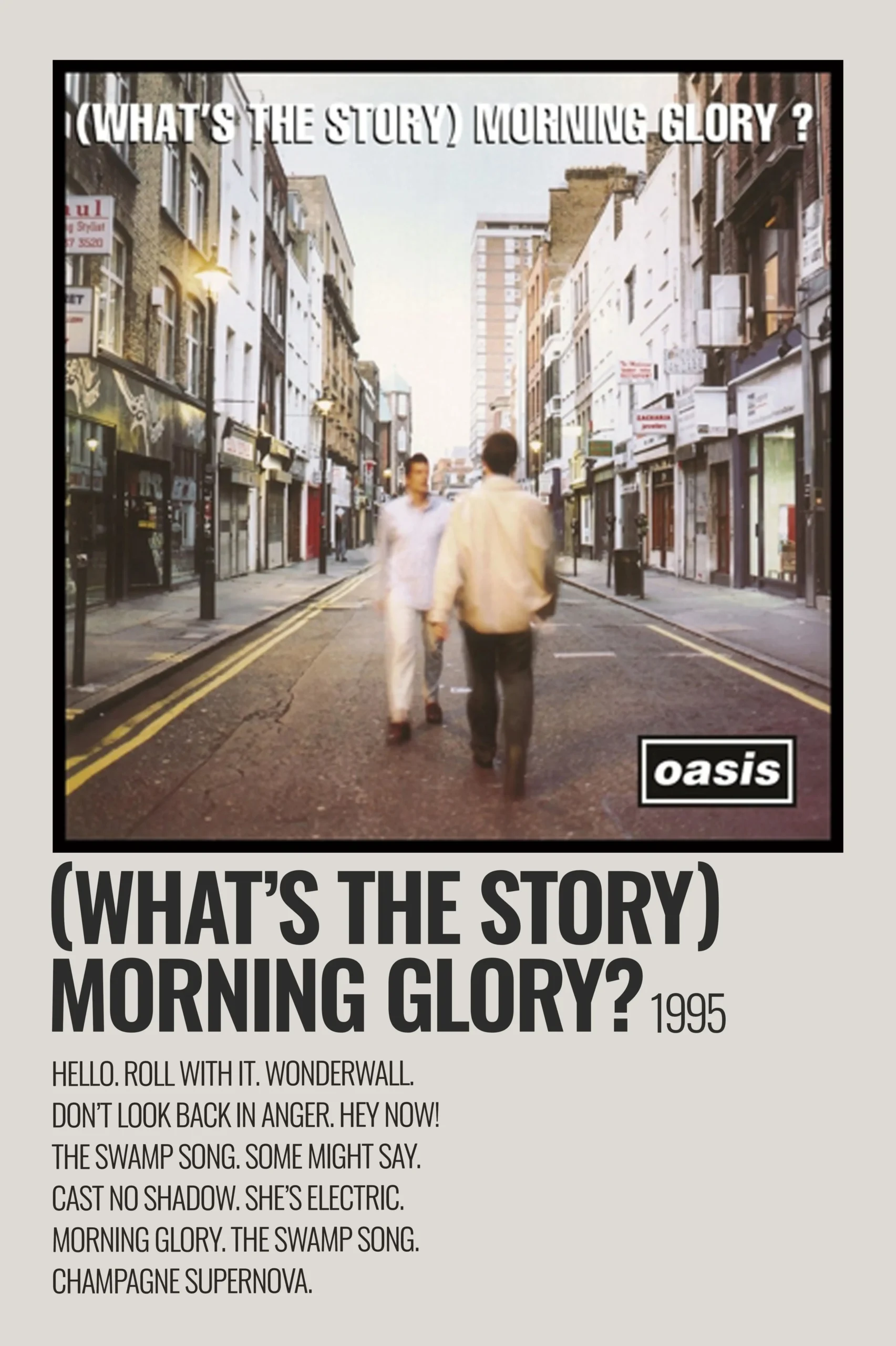Oasis - plakat z okładką albumu zespołu Wzór 5