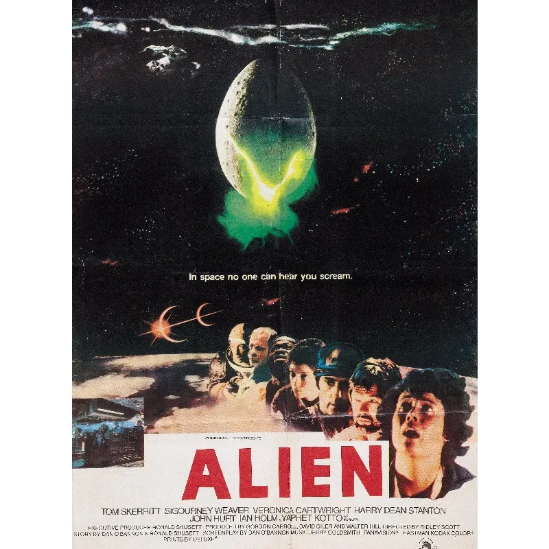 Plakat Obcy – klasyczny film sci-fi retro Wzór 10