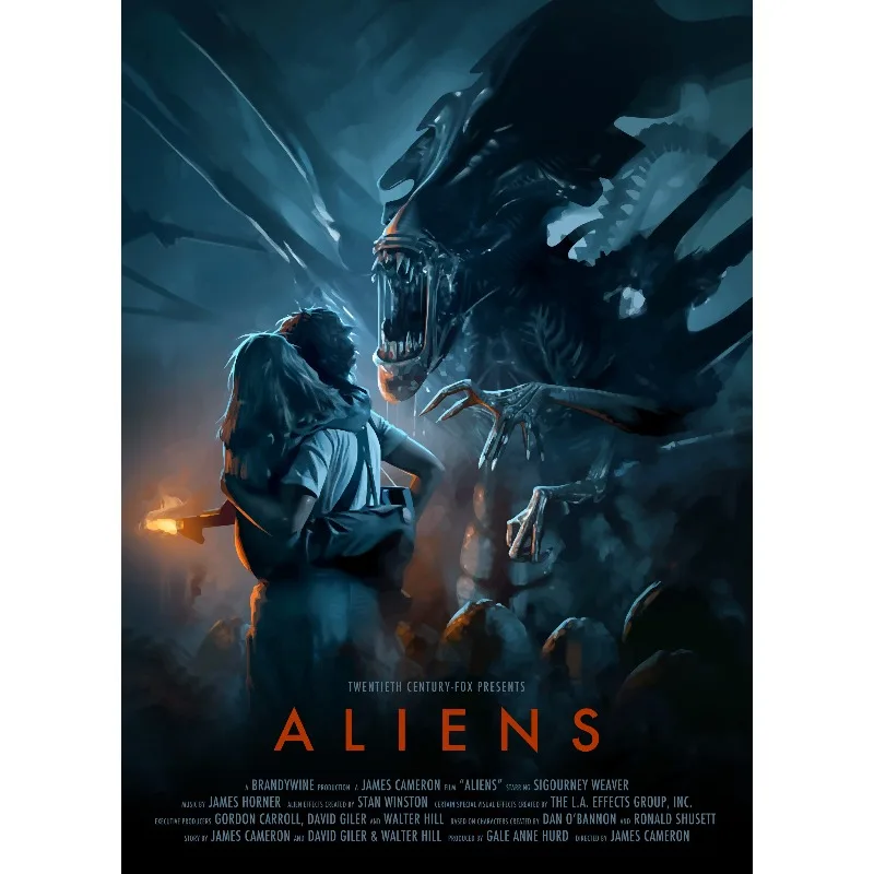 Plakat Obcy - klasyczny film sci-fi retro Wzór 6
