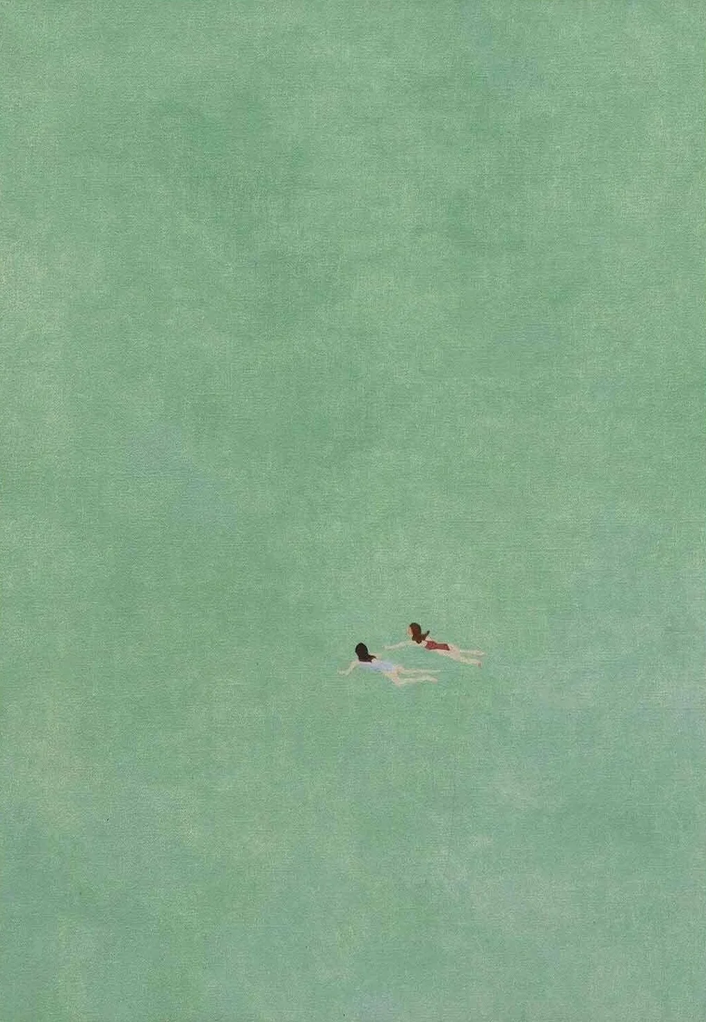 Zielony ocean - minimalistyczny plakat Wzór 1