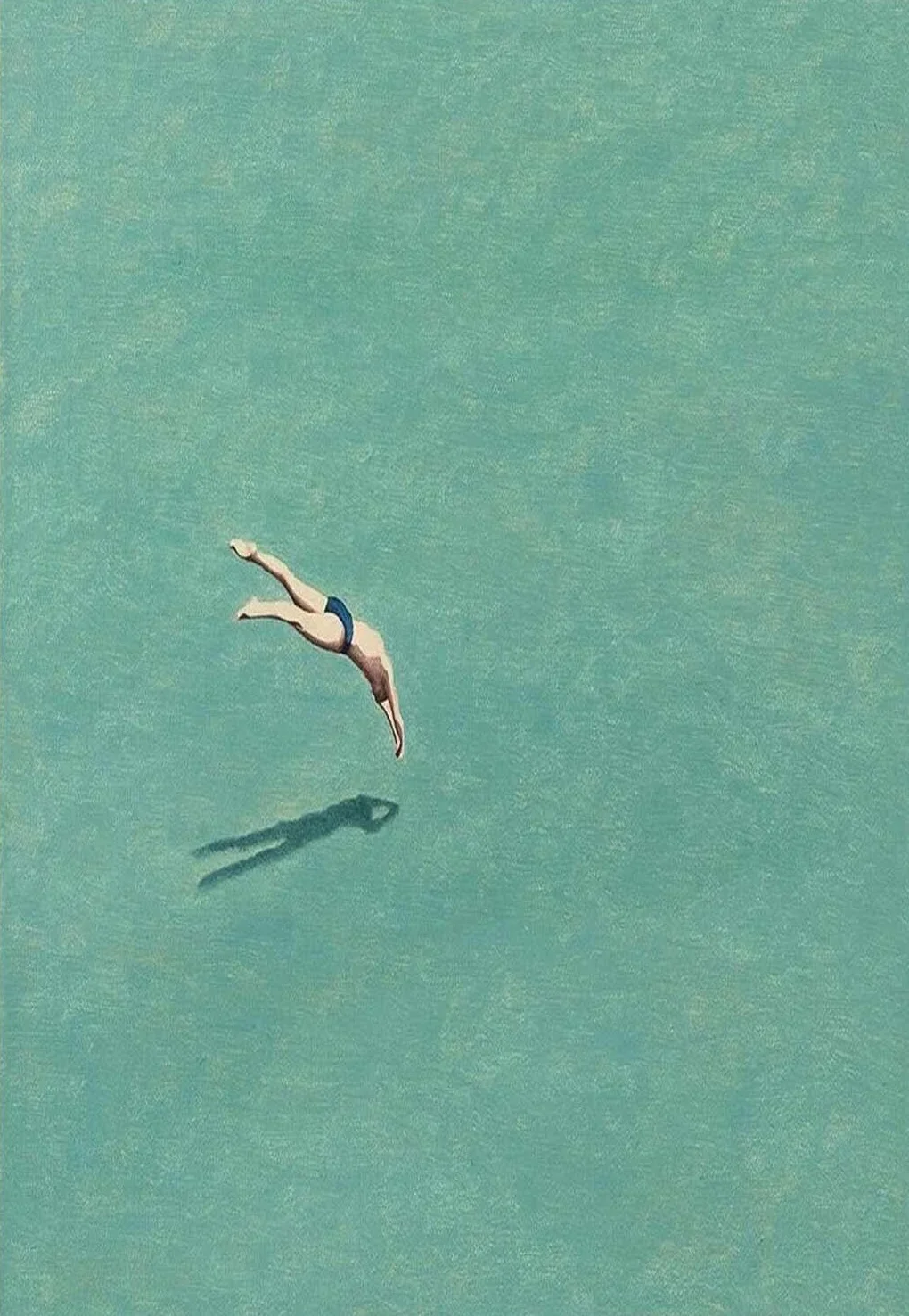 Zielony ocean - minimalistyczny plakat Wzór 6