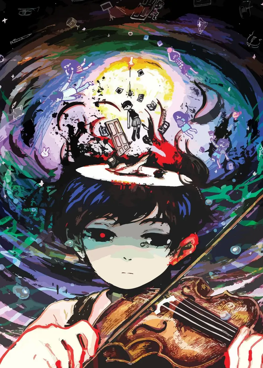 Plakat Omori gra anime horror Wzór 1