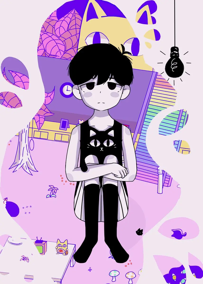 Plakat Omori gra anime horror Wzór 6