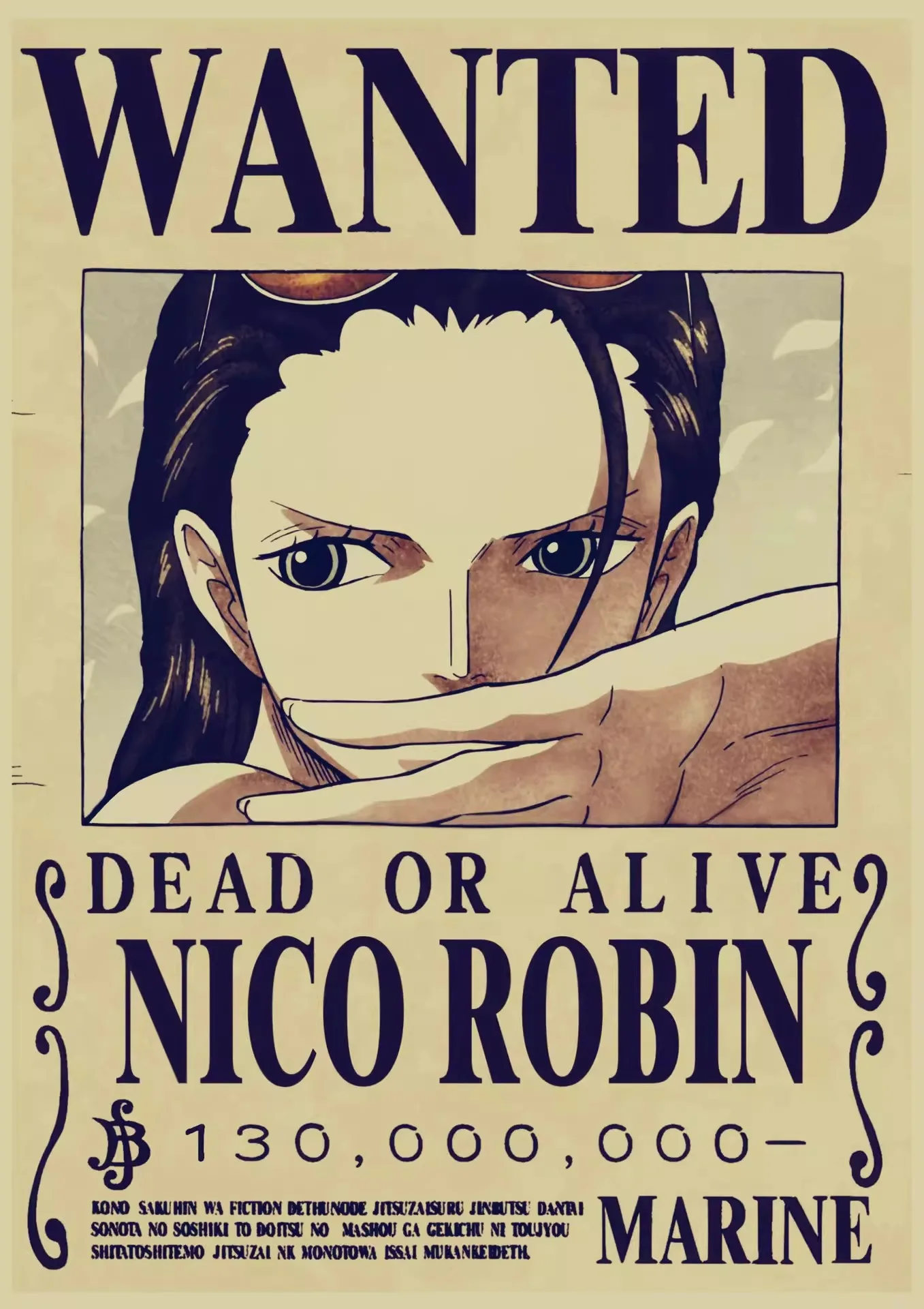Plakat One Piece - listy gończe załogi Słomkowego Kapelusza Wzór 1