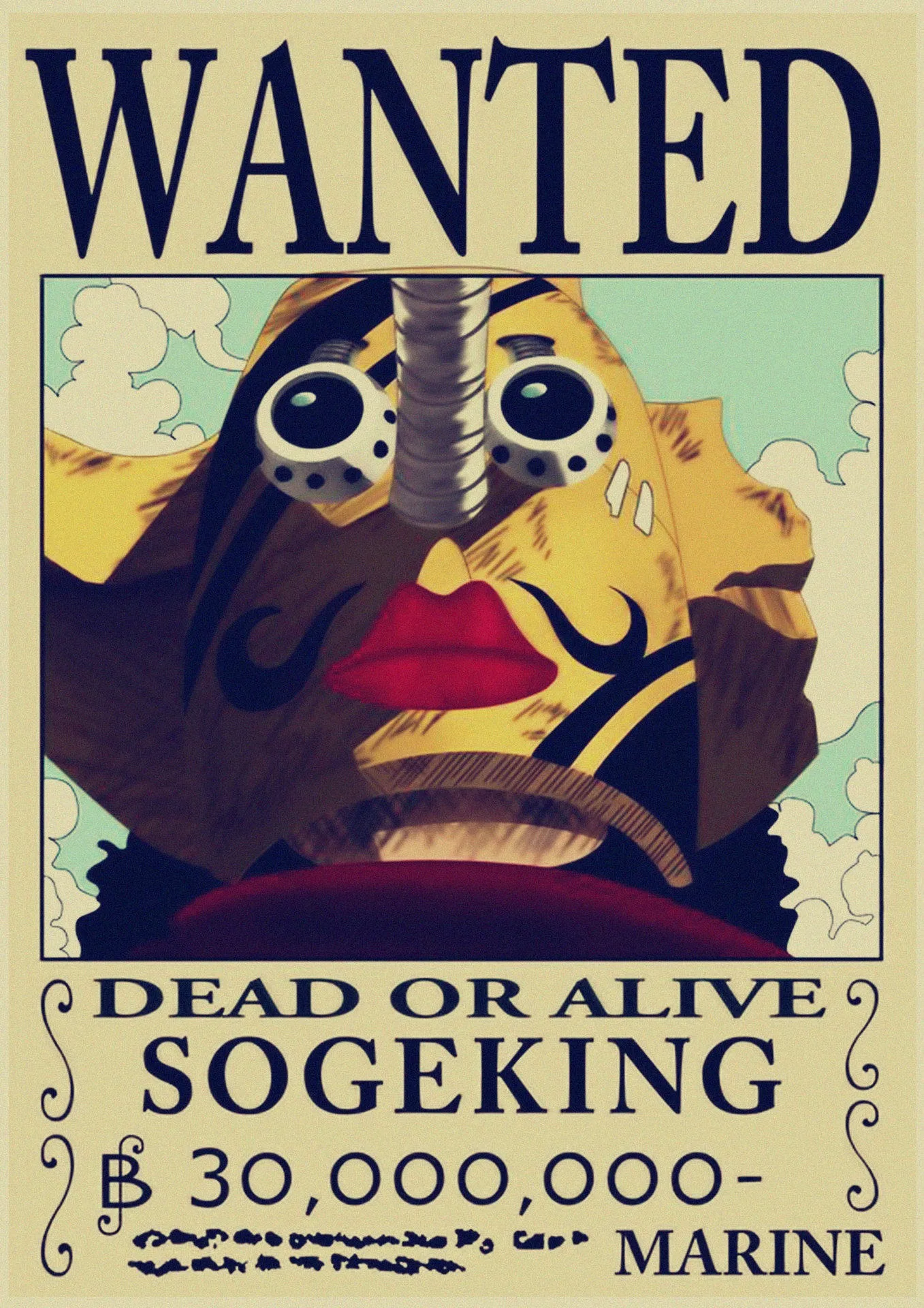 Plakat One Piece - listy gończe załogi Słomkowego Kapelusza Wzór 2