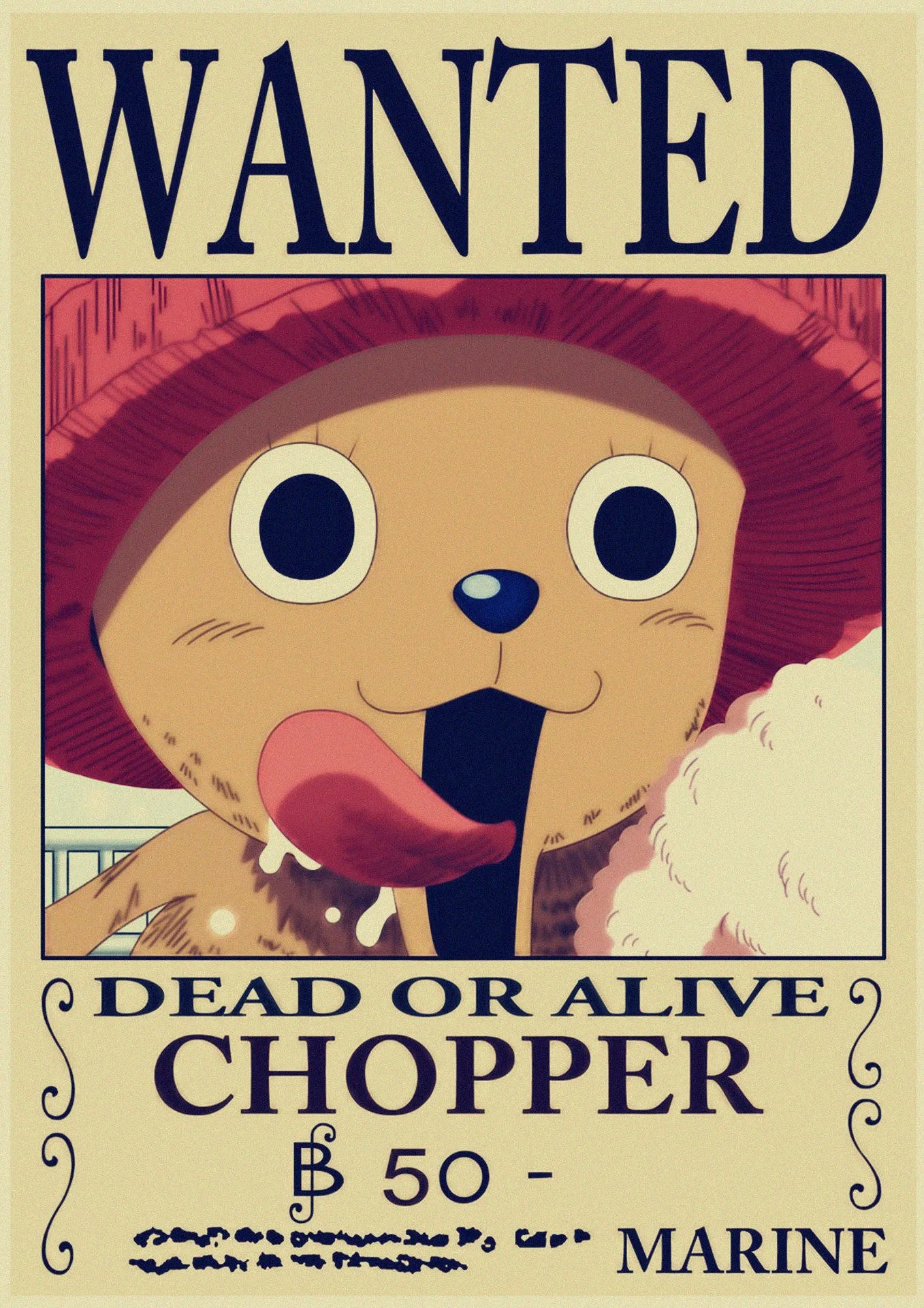 Plakat One Piece - listy gończe załogi Słomkowego Kapelusza Wzór 3
