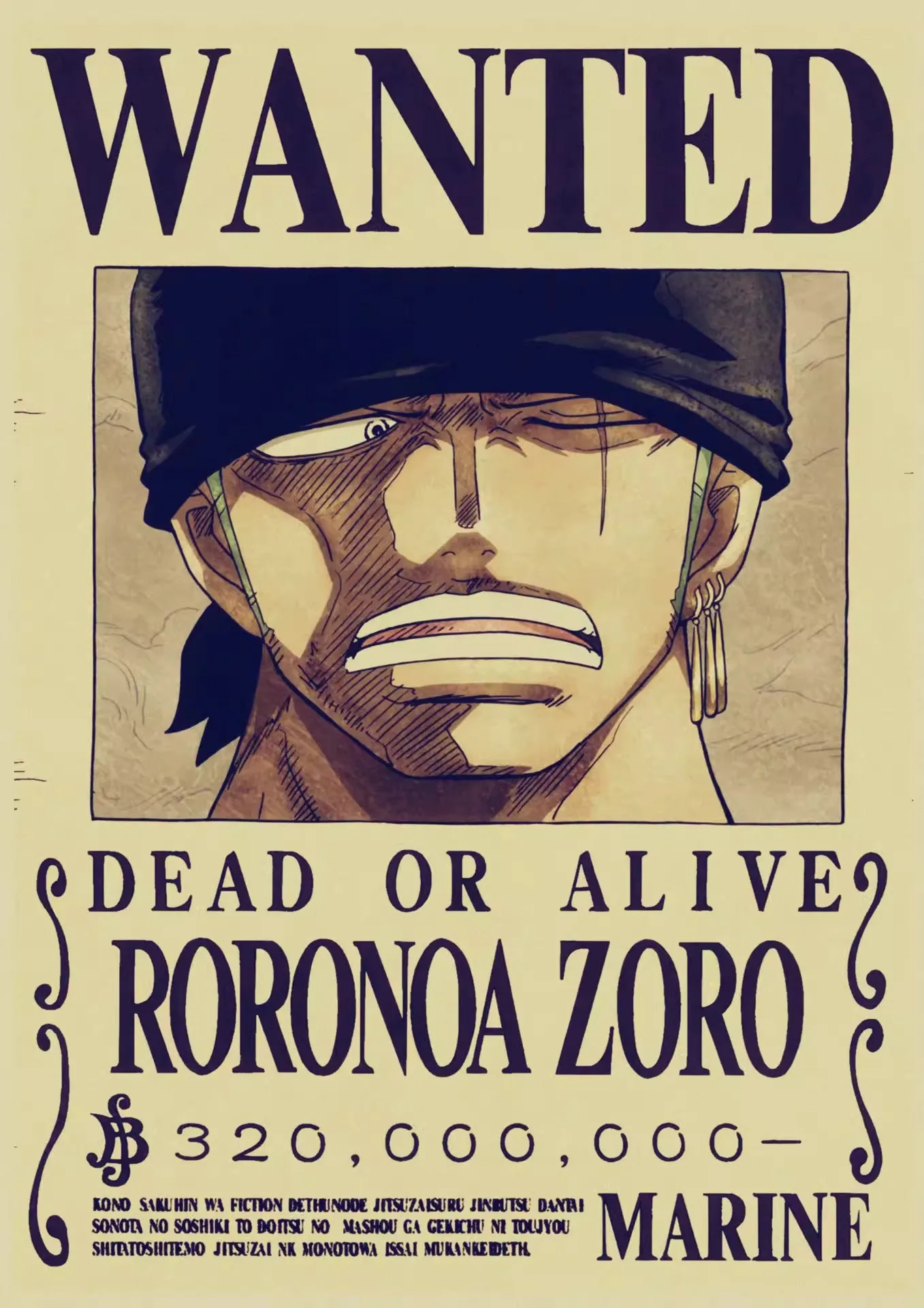 Plakat One Piece - listy gończe załogi Słomkowego Kapelusza Wzór 6