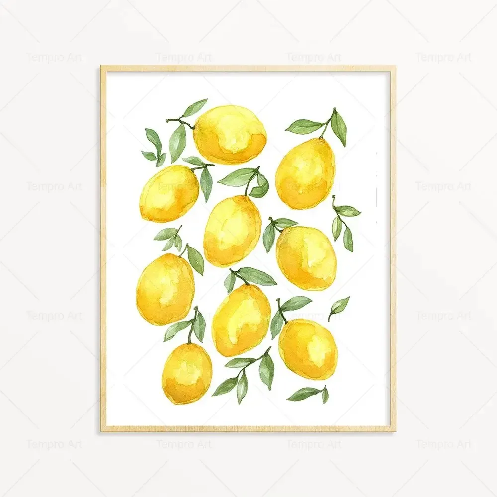 Plakat owoce akwarela do kuchni Czerwony