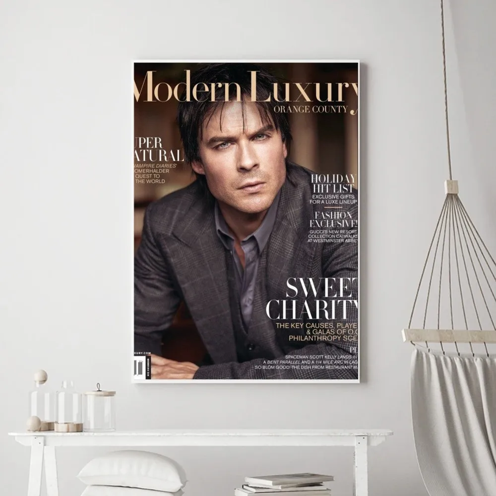 Plakat Pamiętniki wampirów - Ian Somerhalder Brązowy