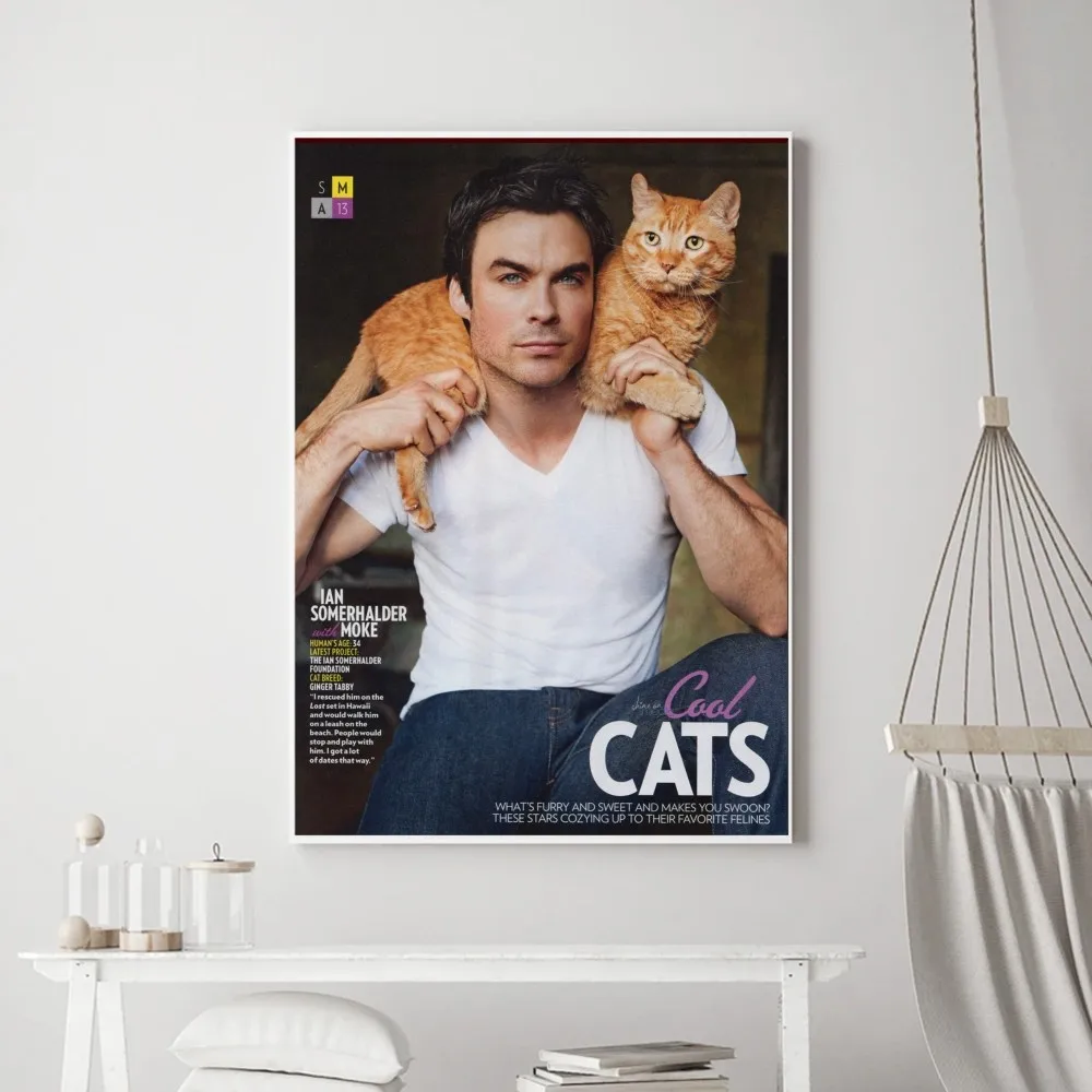 Plakat Pamiętniki wampirów - Ian Somerhalder Fioletowy/фиолетовый