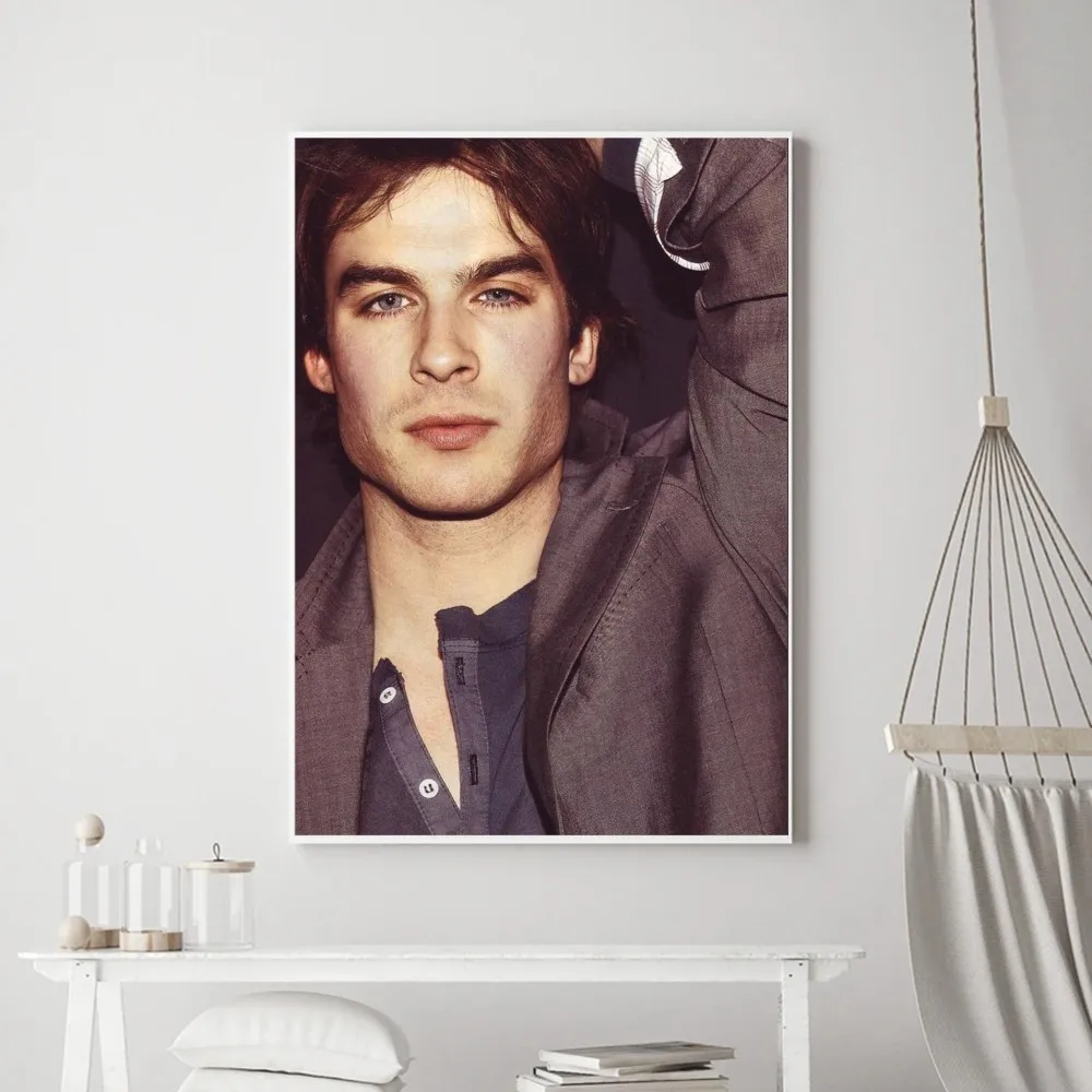 Plakat Pamiętniki wampirów - Ian Somerhalder Jasnożółty