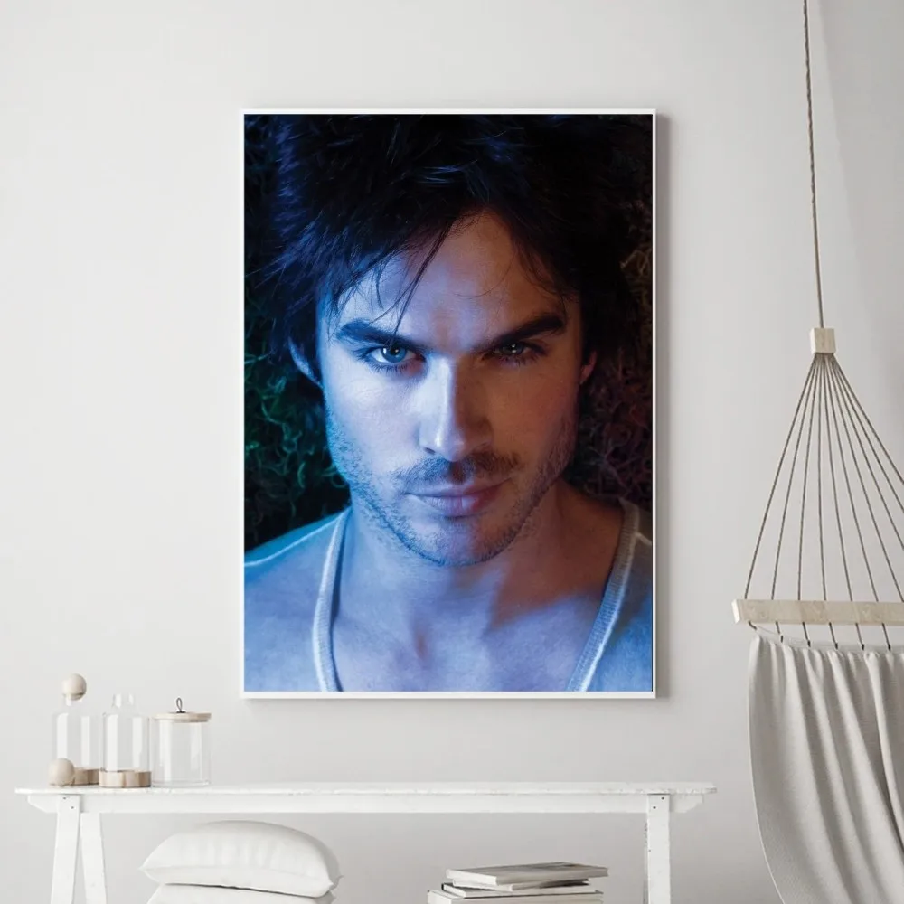 Plakat Pamiętniki wampirów - Ian Somerhalder żółty