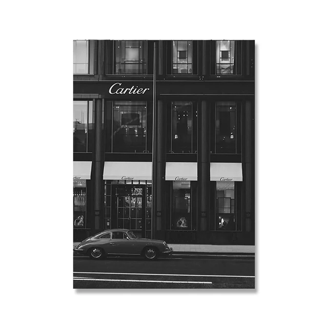 Plakat Paryż Champs-Élysées czarno-biały Biały