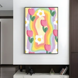 Plakat estetyczny w pastelowych kolorach Wzór 1