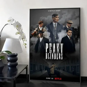 Plakat Peaky Blinders - serial w klimacie vintage Wzór 1