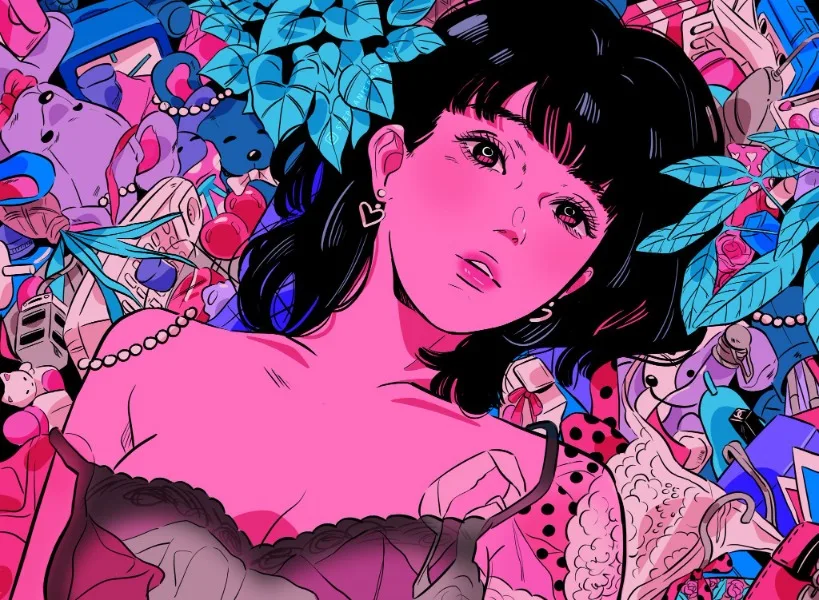 Plakat Perfect Blue - kultowe anime Czerwony