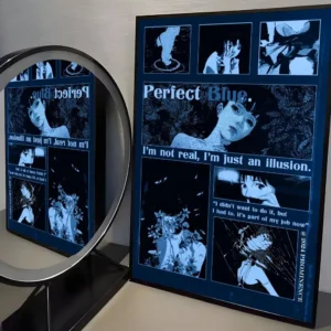 Plakat Perfect Blue - anime w minimalistycznym stylu Black5