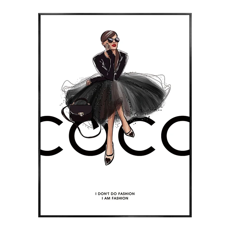 Plakat z perfumami w stylu glamour Biały