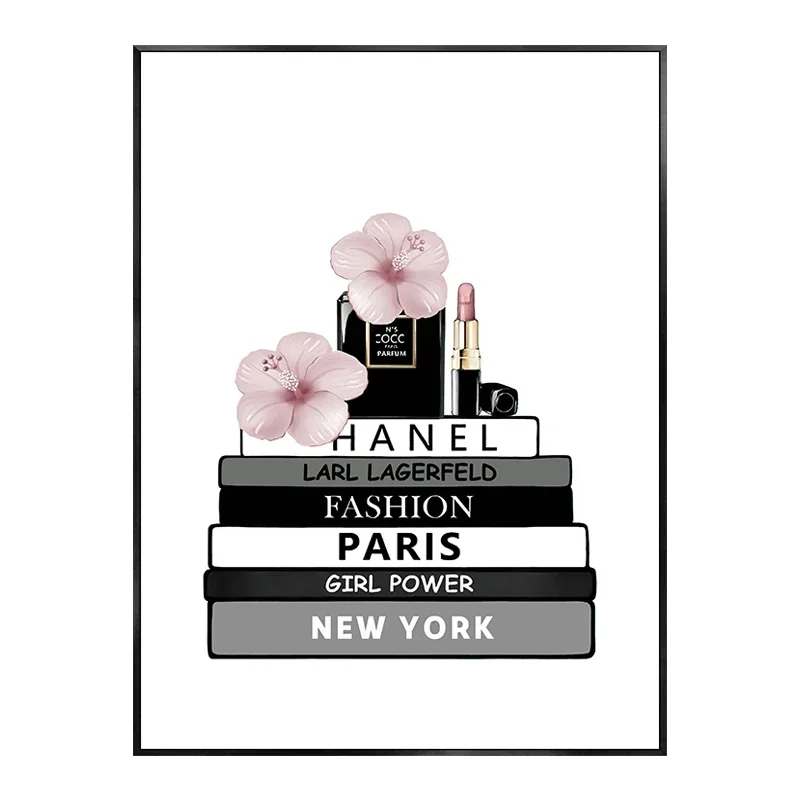 Plakat z perfumami w stylu glamour Burgundia