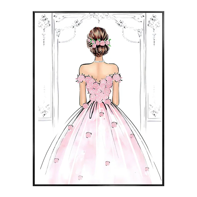 Plakat z perfumami w stylu glamour Zielony