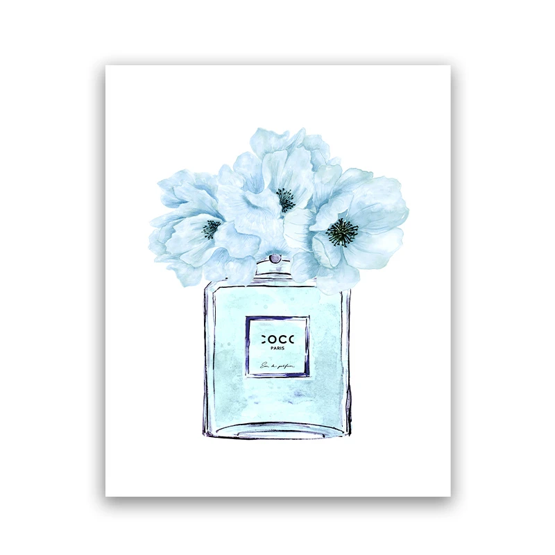 Perfumy i niebieskie piwonie żółty