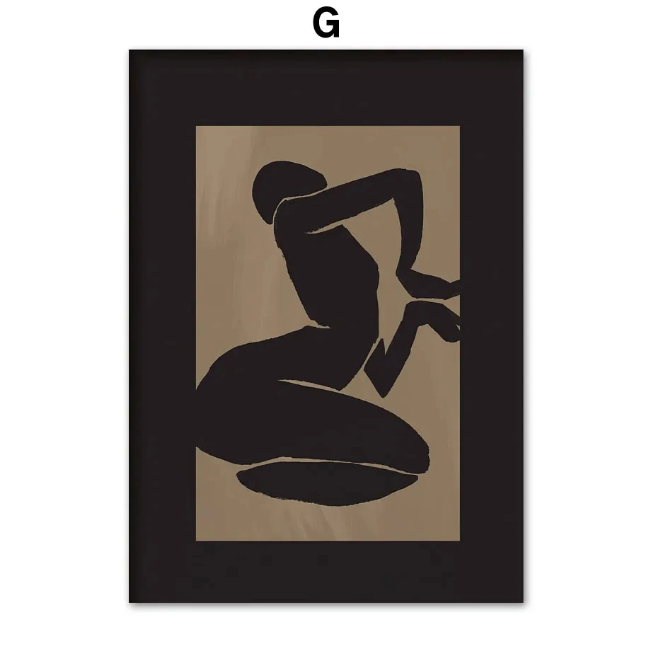 Plakat Picasso czarna abstrakcja w stylu nordyckim Zielony