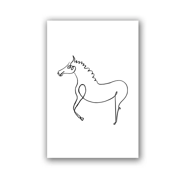 Picasso - abstrakcyjny szkic zwierząt Fioletowy/фиолетовый