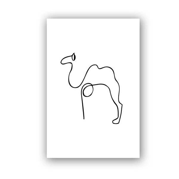 Picasso - abstrakcyjny szkic zwierząt Fioletowy