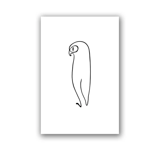 Picasso - abstrakcyjny szkic zwierząt Pomarańczowy