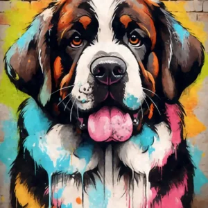 Pieski graffiti - plakat z jamnikiem i beagle Kolba