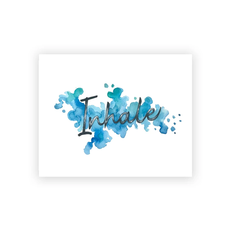 Pilates i joga - plakat z planem treningu Niebieski