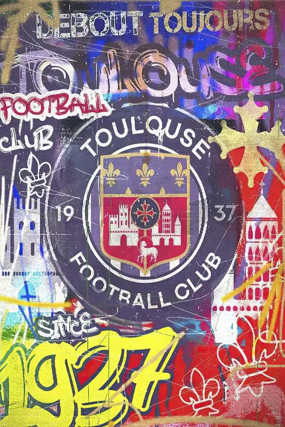 Plakat Piłka Nożna Graffiti Akwarela Wzór 4