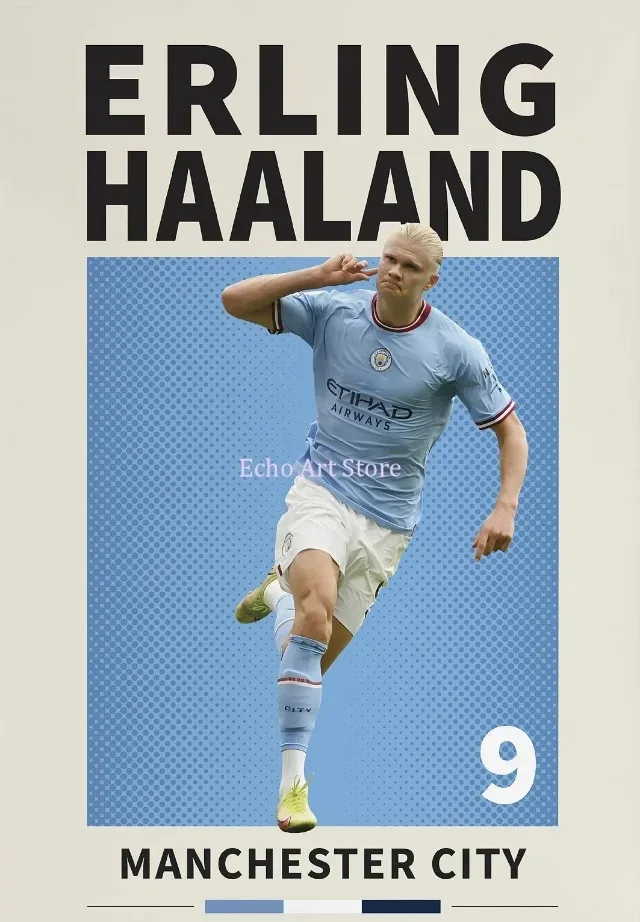 Plakat z piłkarzem gwiazda futbolu Wzór 10