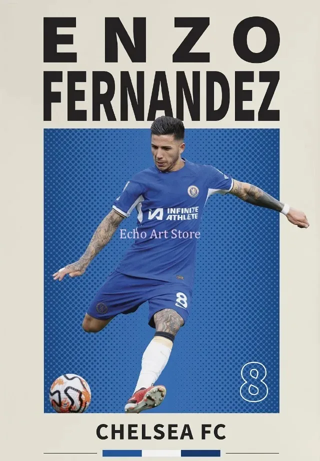 Plakat z piłkarzem gwiazda futbolu Wzór 9