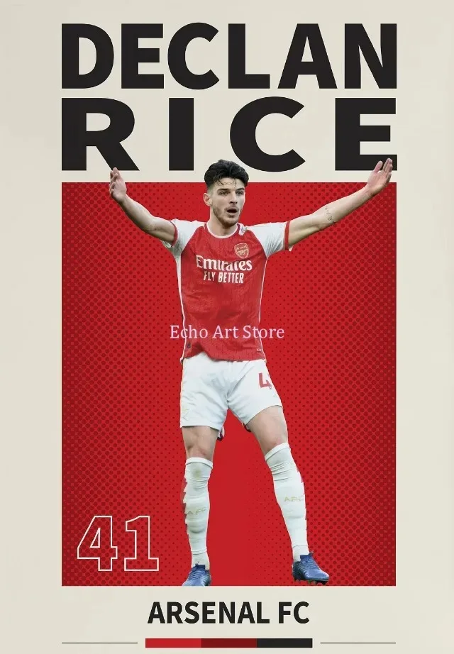 Plakat z piłkarzem gwiazda futbolu Wzór 1