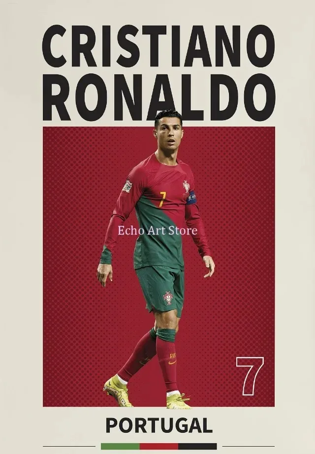 Plakat z piłkarzem gwiazda futbolu Wzór 4