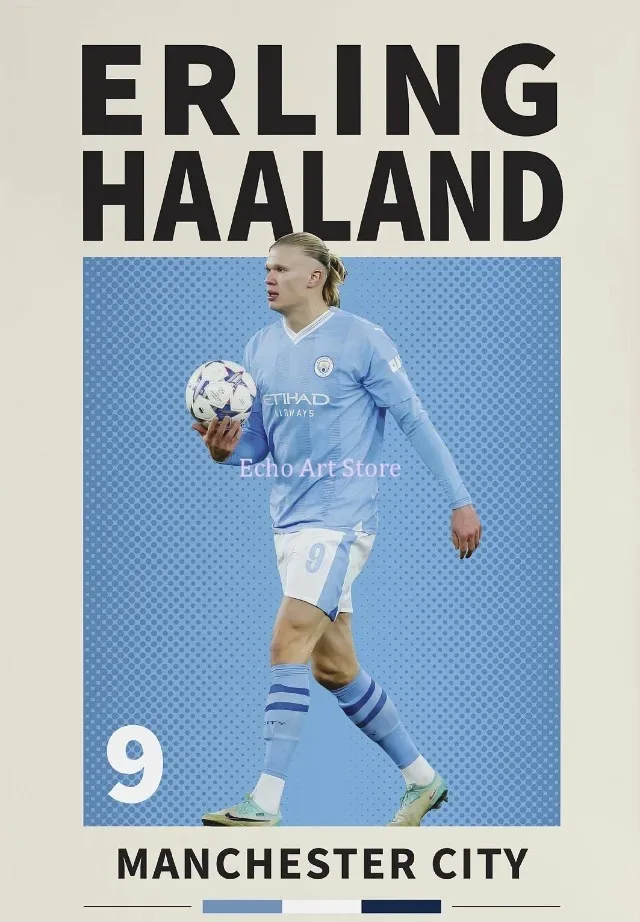 Plakat z piłkarzem gwiazda futbolu Wzór 6