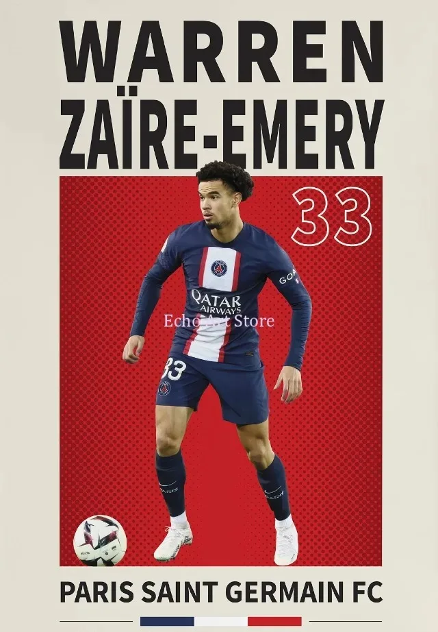 Plakat z piłkarzem gwiazda futbolu Wzór 8