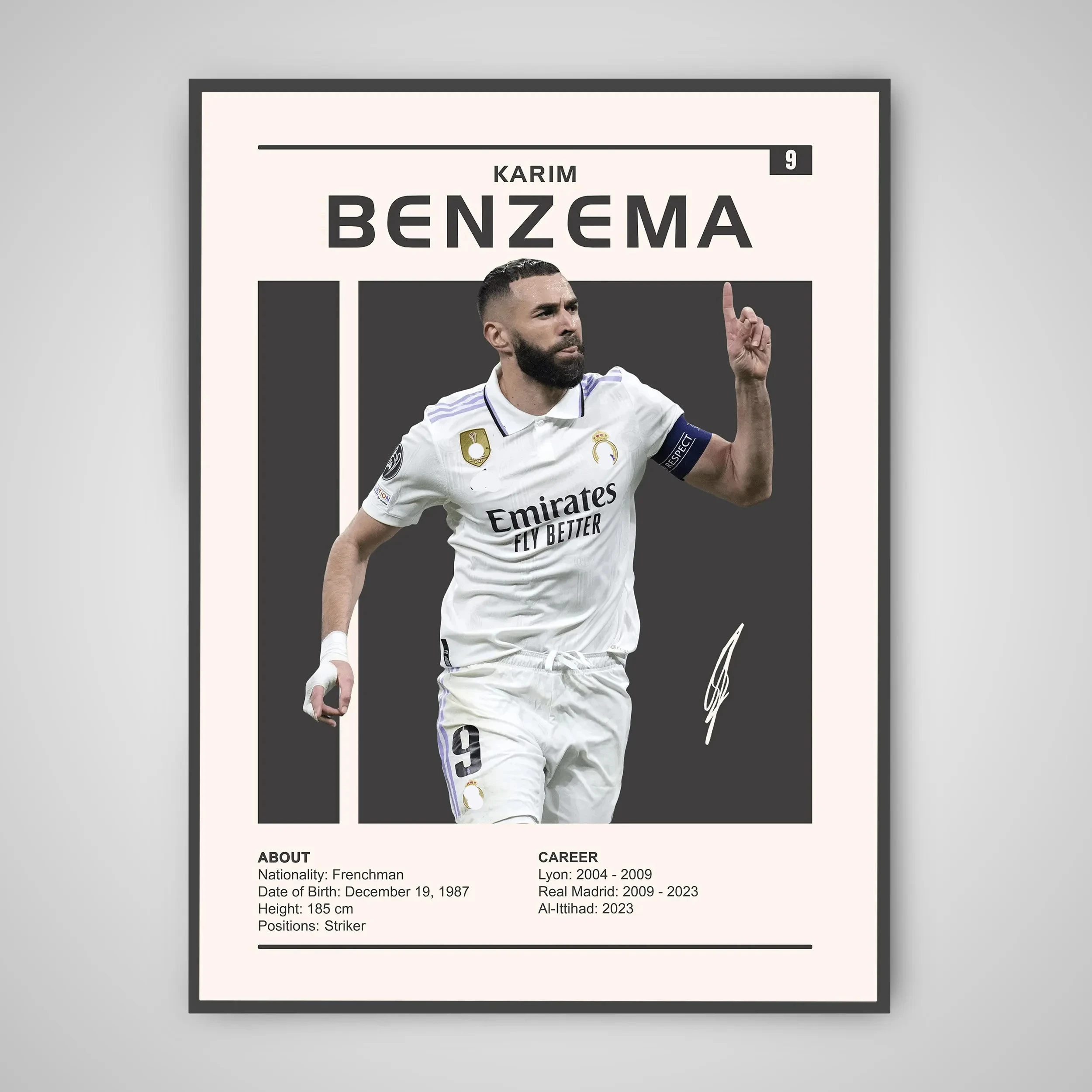 Gwiazda futbolu - plakat sportowy Khaki